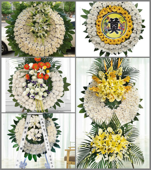 山东青岛平度市店子镇西崔家村花圈速递